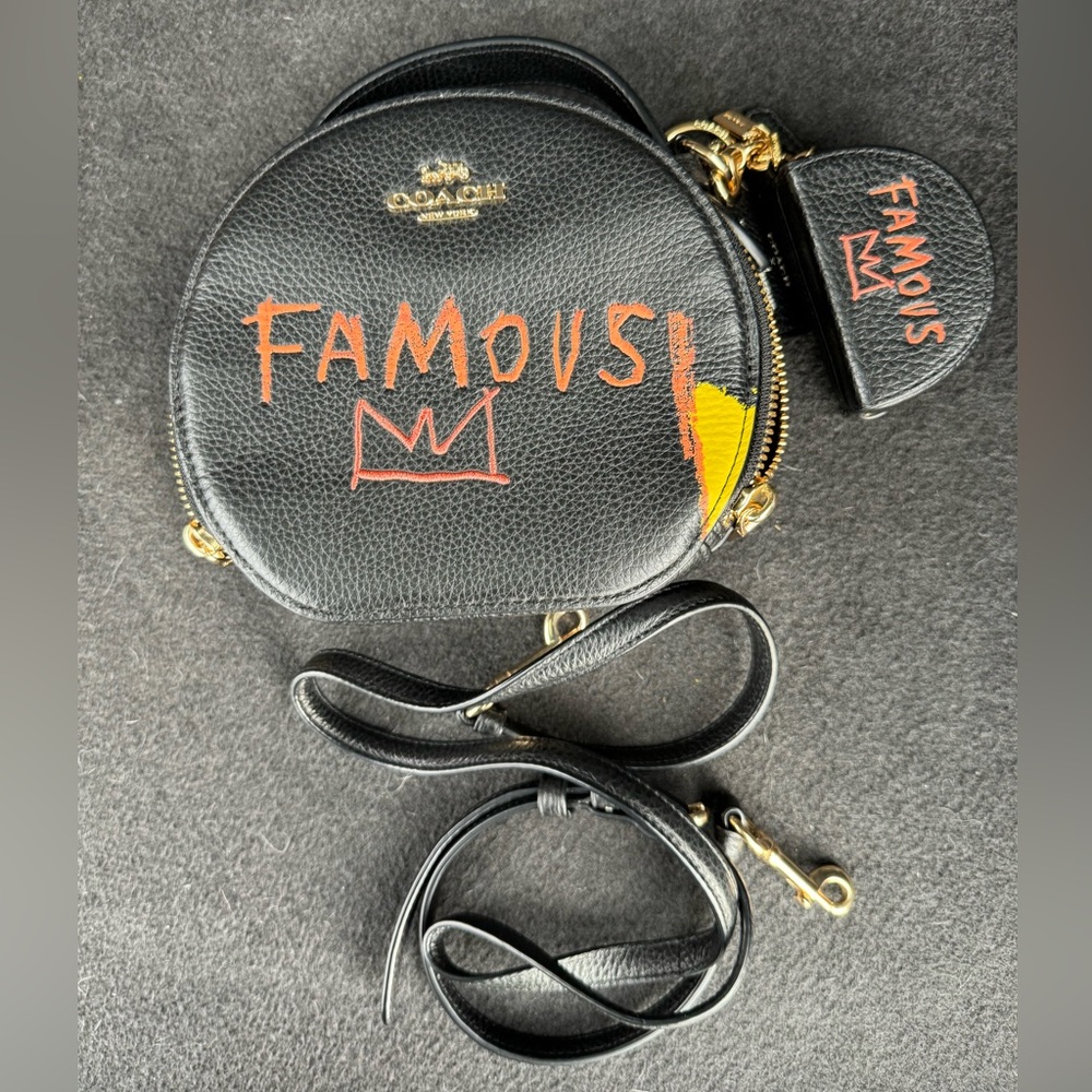 COPY - COACH X JEAN MICHEL BASQUIAT CANTEEN BAG AND ACCESSORY AIRPOD CHARM